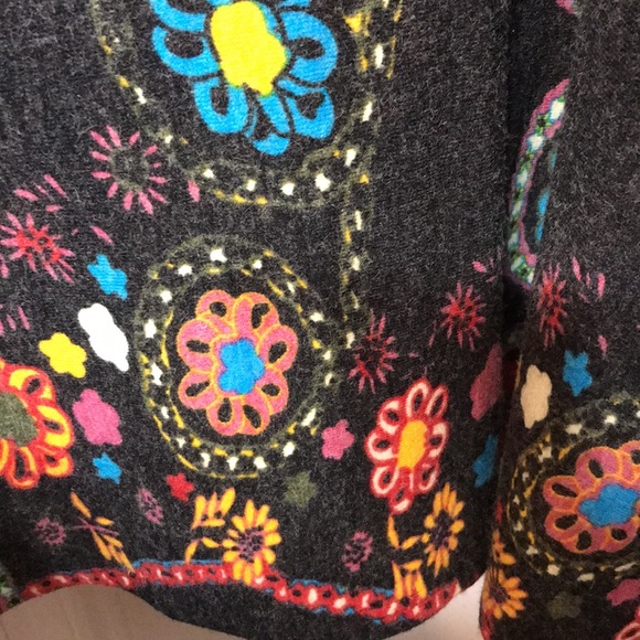 ICE SILK V-Neck Button Closure Floral Boho Sweater Dress.. Size:2XL - Picture 12 of 13